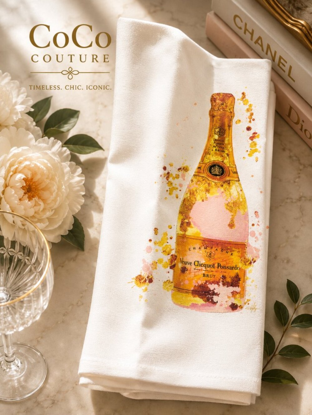 CHGN41 Champagne Tea Towel